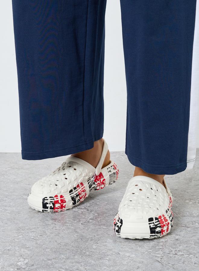 Styli Printed Rugged Sole Strapped Clogs - Image 2